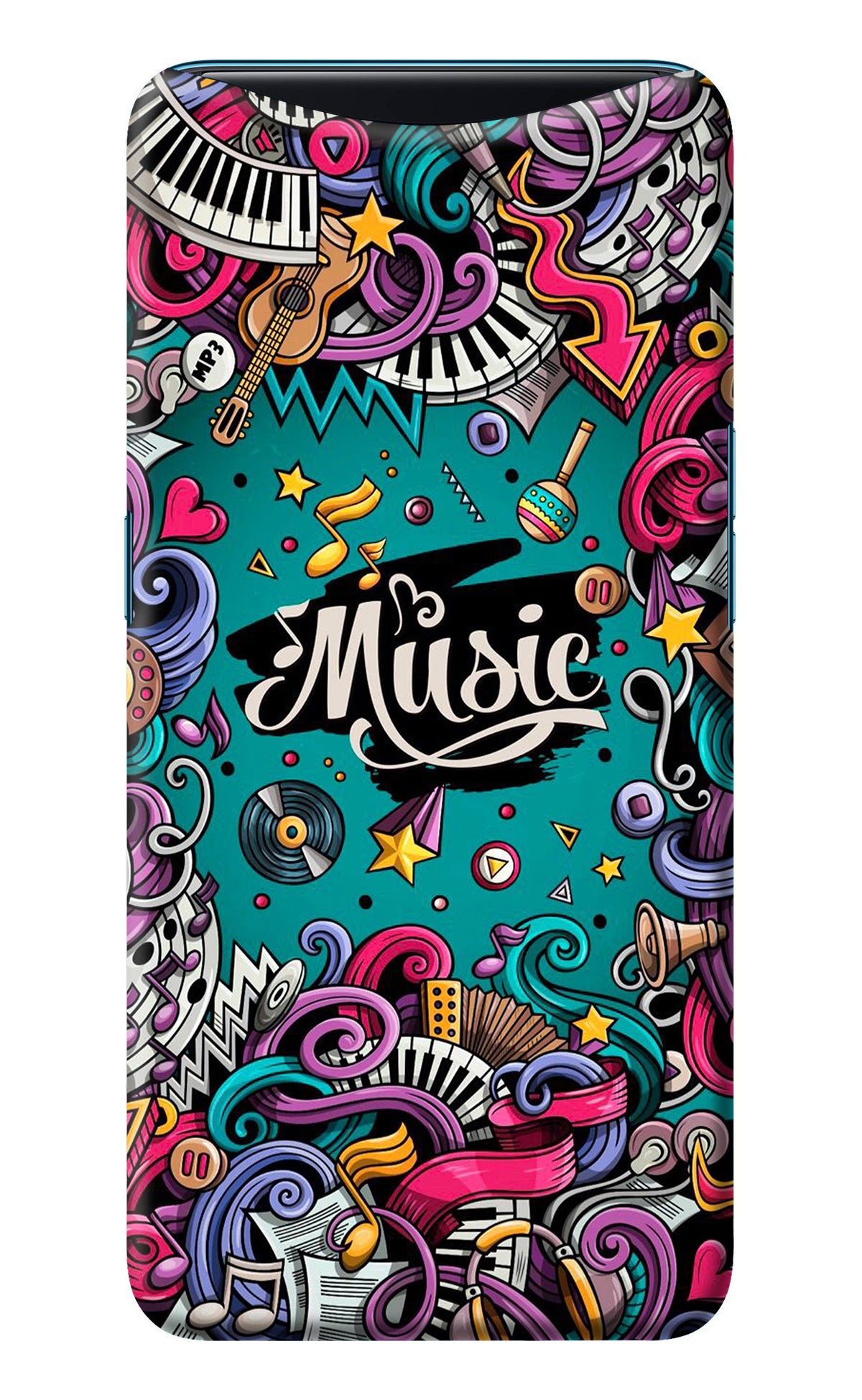 Music Graffiti Oppo Find X Back Cover