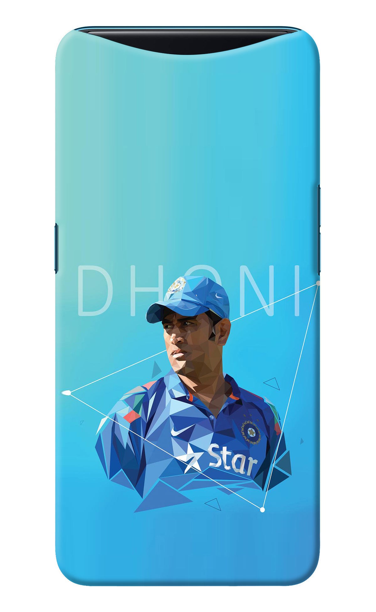 Dhoni Artwork Oppo Find X Back Cover