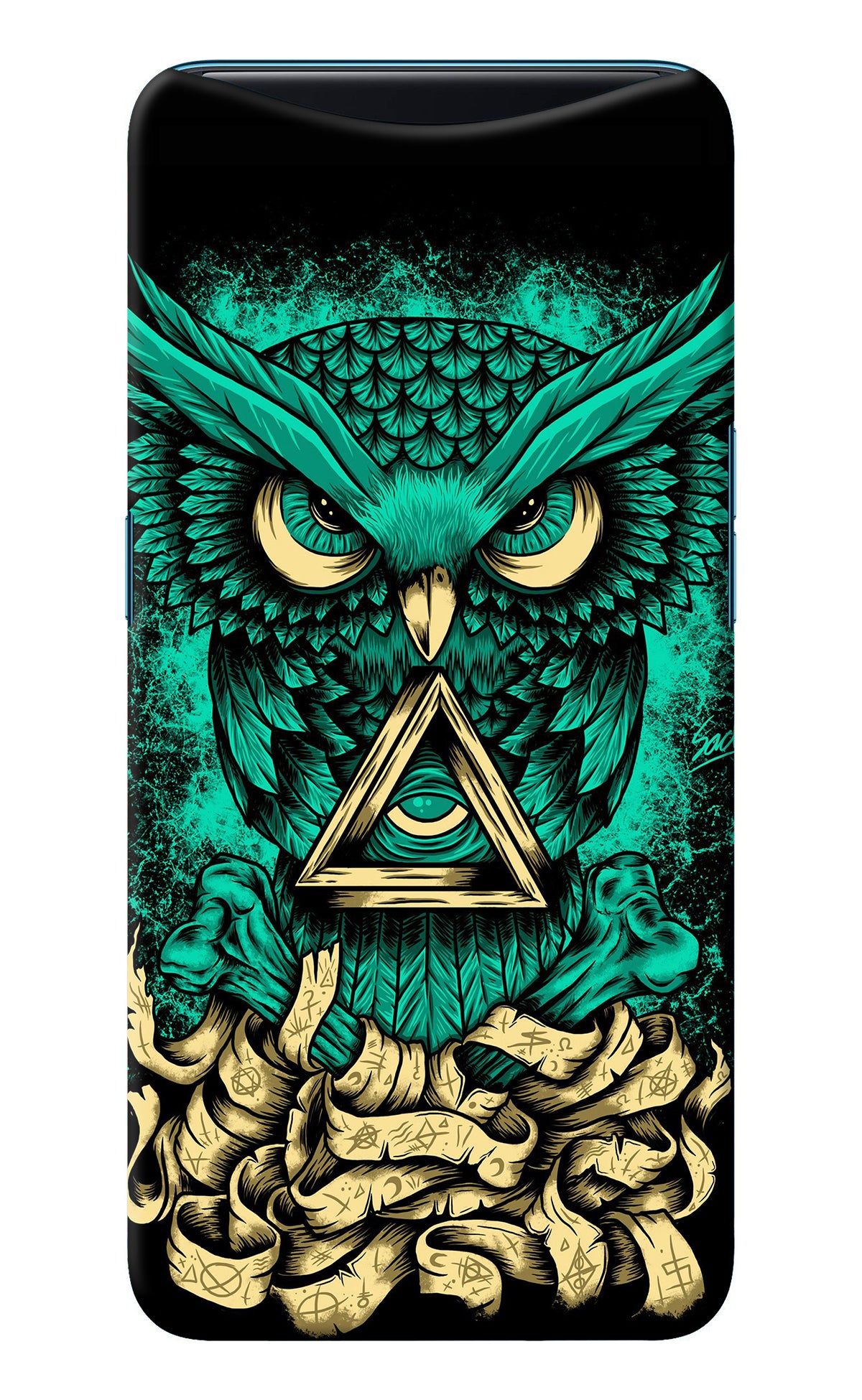 Green Owl Oppo Find X Back Cover