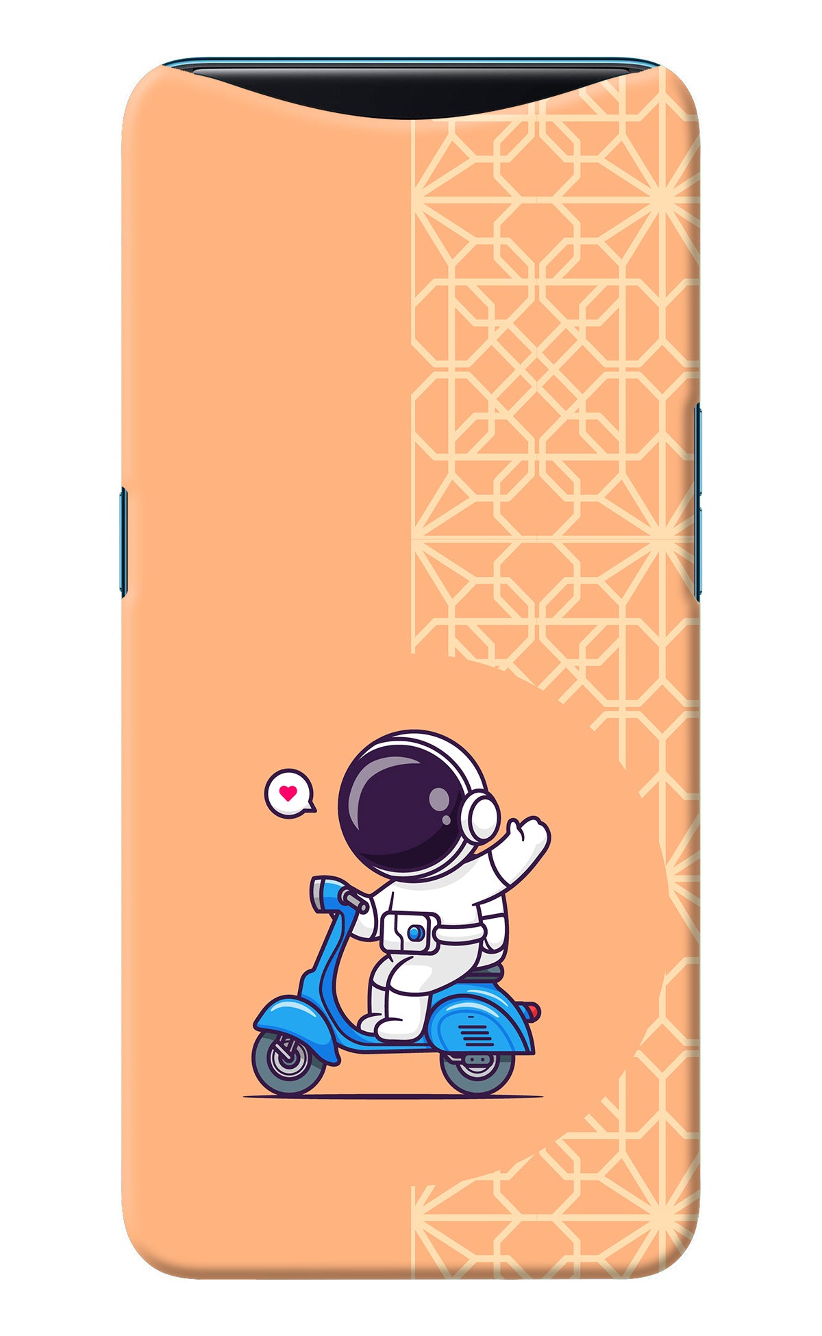 Cute Astronaut Riding Oppo Find X Back Cover