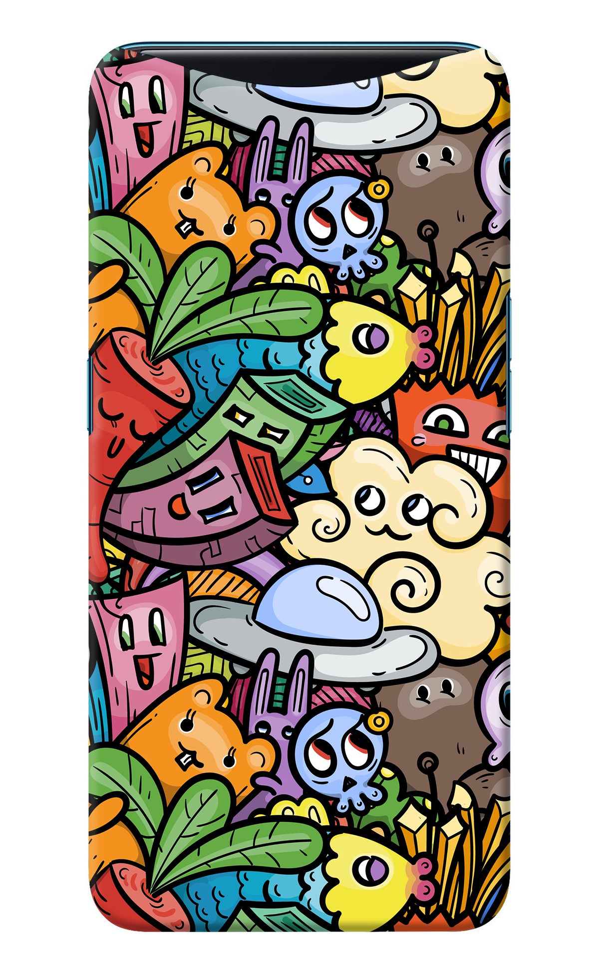 Veggie Doodle Oppo Find X Back Cover