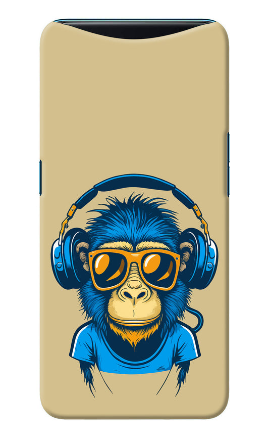 Monkey Headphone Oppo Find X Back Cover