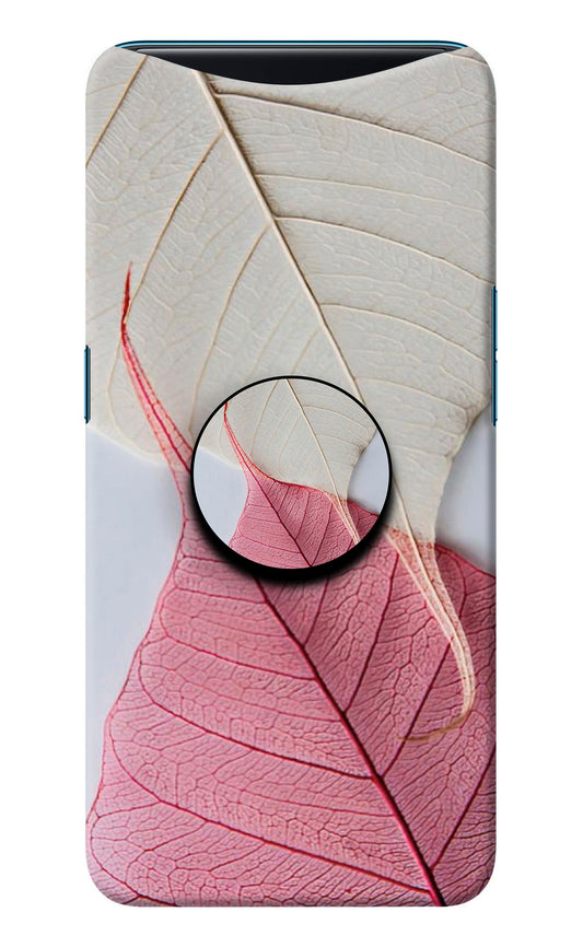 White Pink Leaf Oppo Find X Pop Case