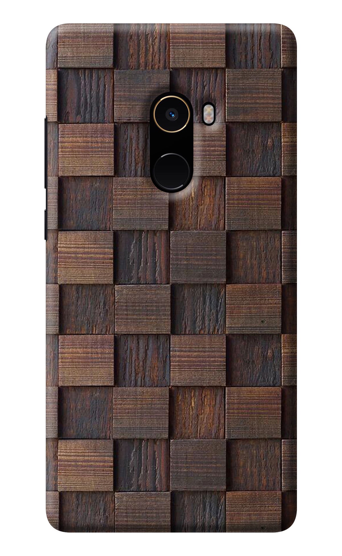 Wooden Cube Design Mi Mix 2 Back Cover