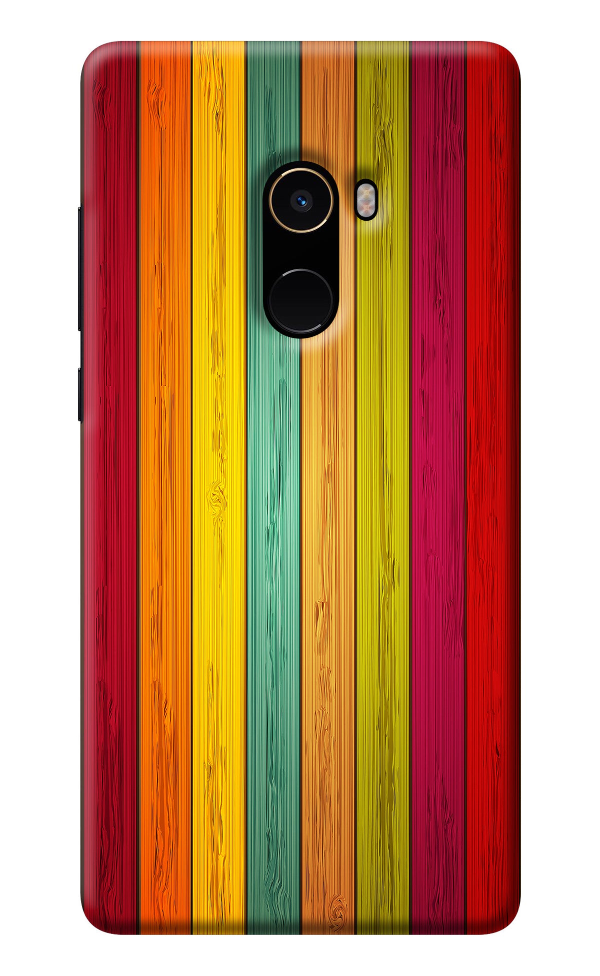 Multicolor Wooden Mi Mix 2 Back Cover