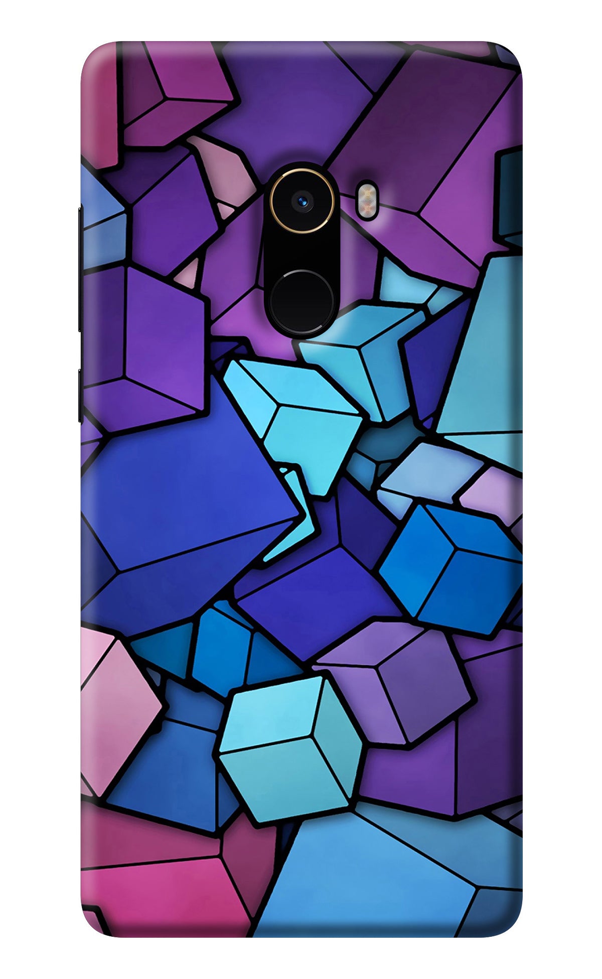 Cubic Abstract Mi Mix 2 Back Cover