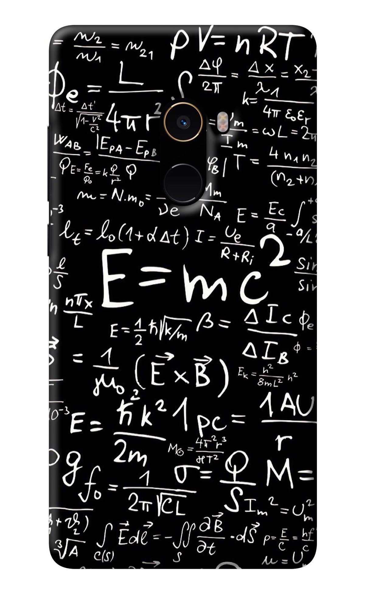 Physics Albert Einstein Formula Mi Mix 2 Back Cover