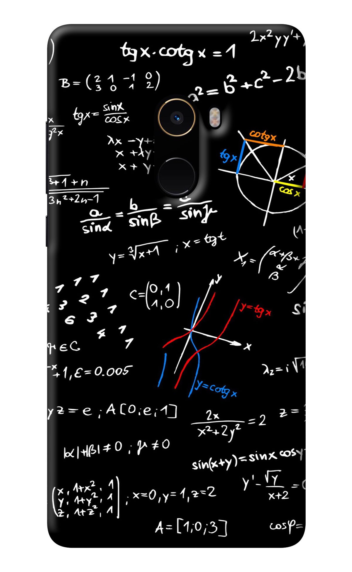 Mathematics Formula Mi Mix 2 Back Cover