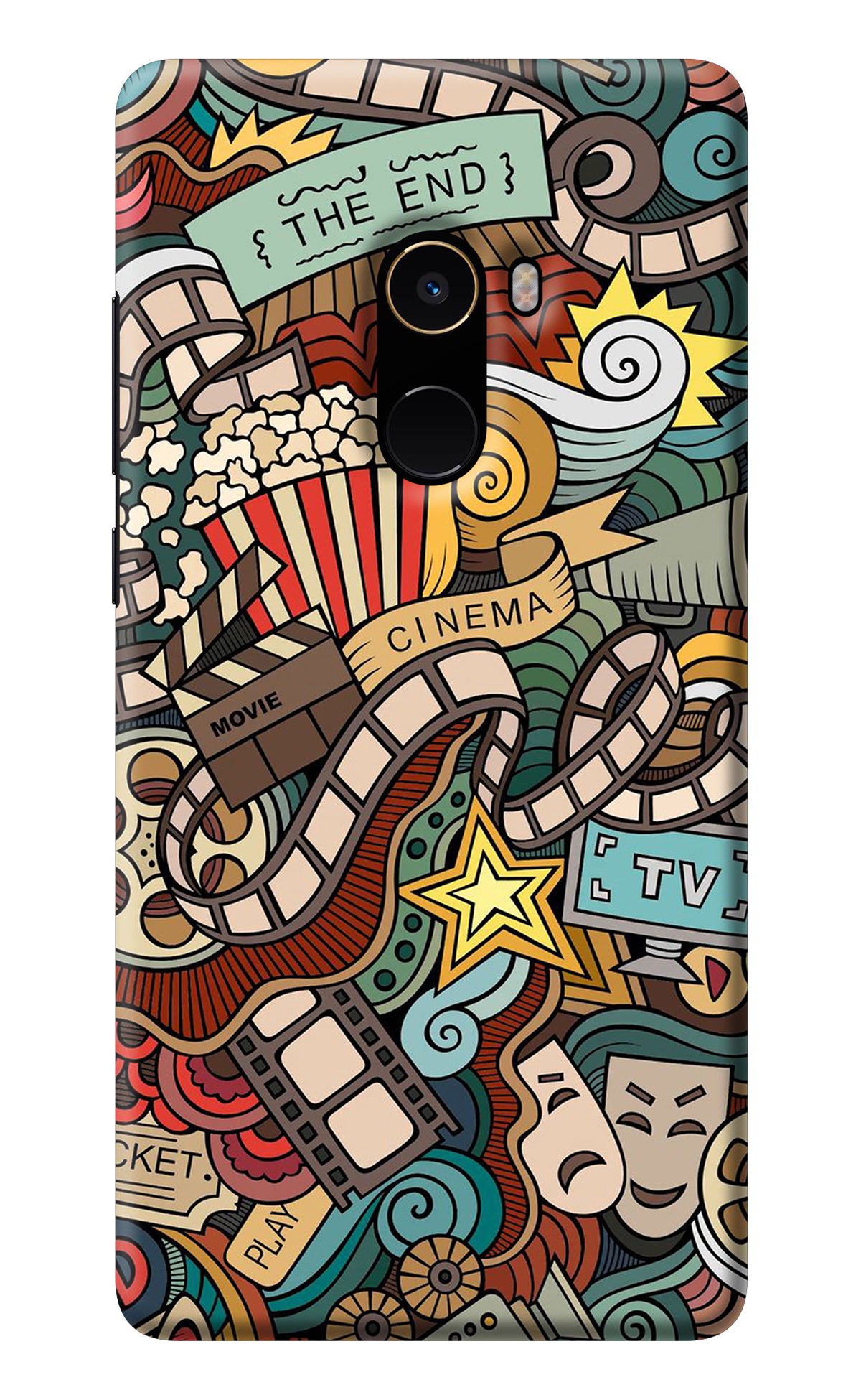 Cinema Abstract Mi Mix 2 Back Cover