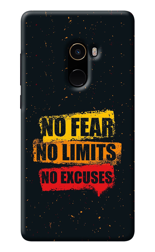 No Fear No Limits No Excuse Mi Mix 2 Back Cover