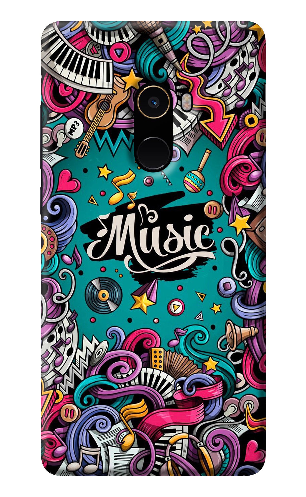 Music Graffiti Mi Mix 2 Back Cover