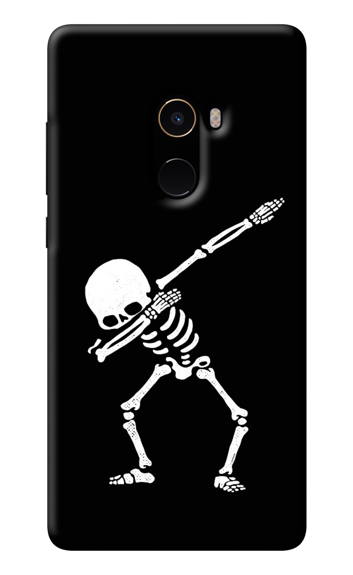 Dabbing Skeleton Art Mi Mix 2 Back Cover