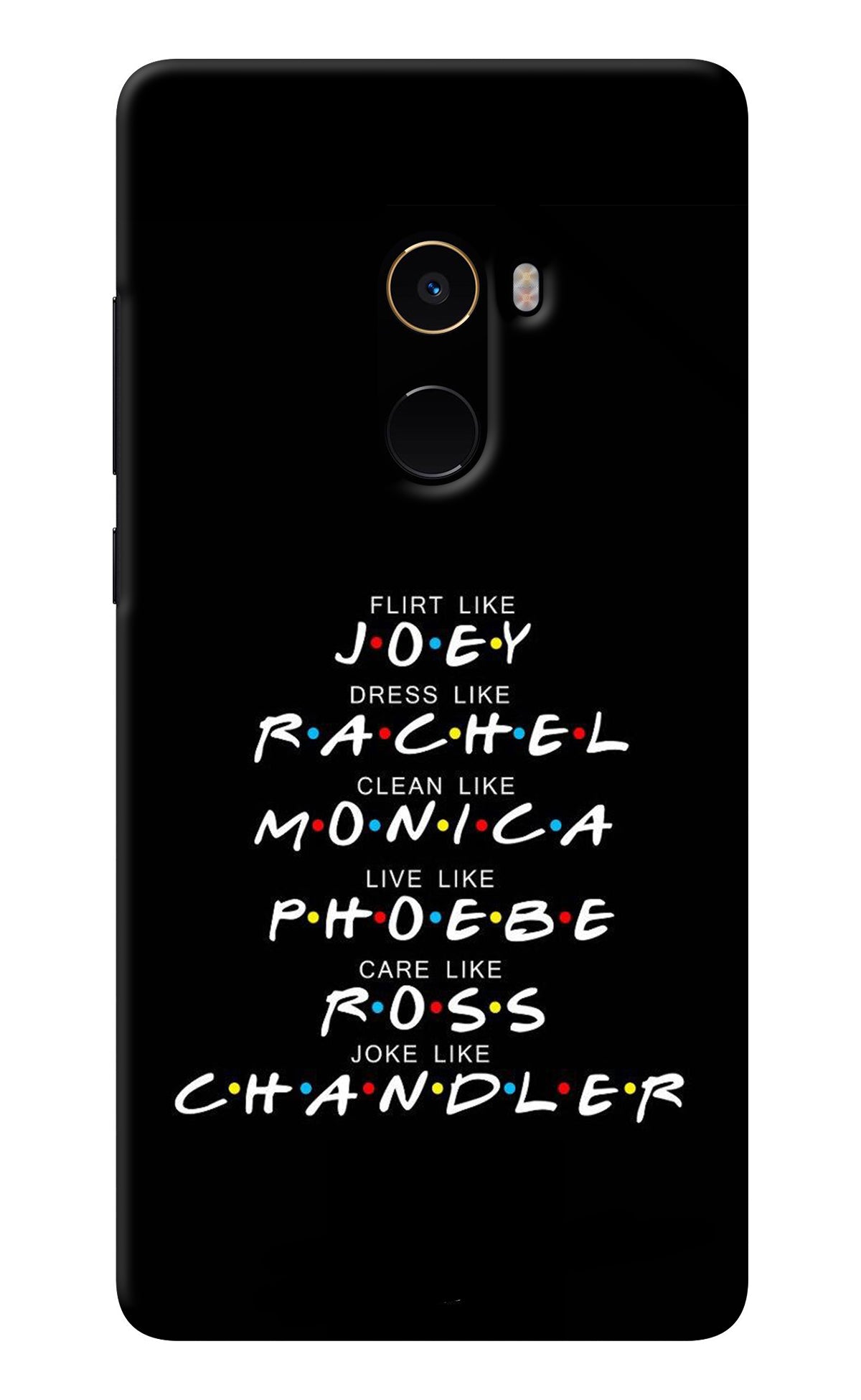 FRIENDS Character Mi Mix 2 Back Cover