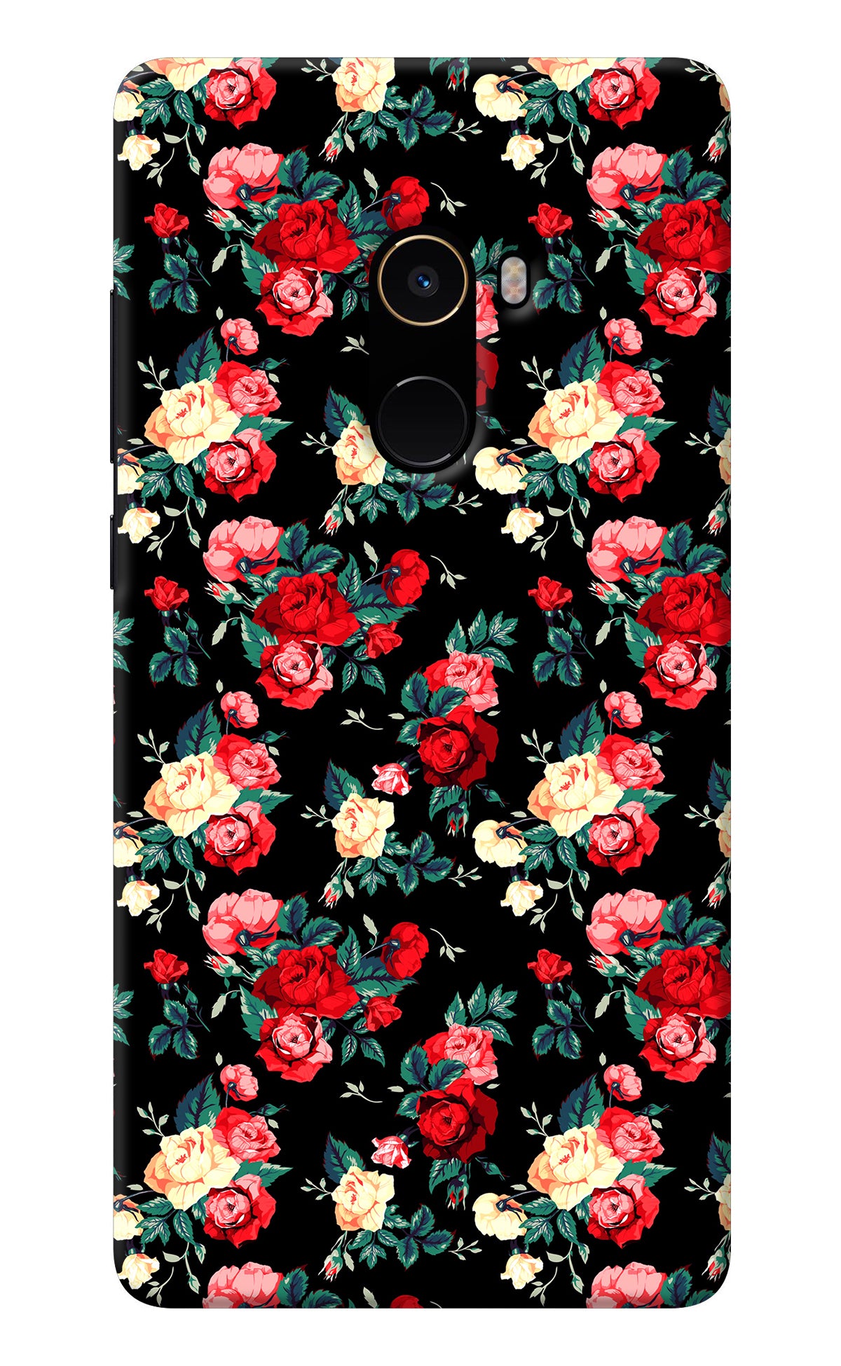 Rose Pattern Mi Mix 2 Back Cover