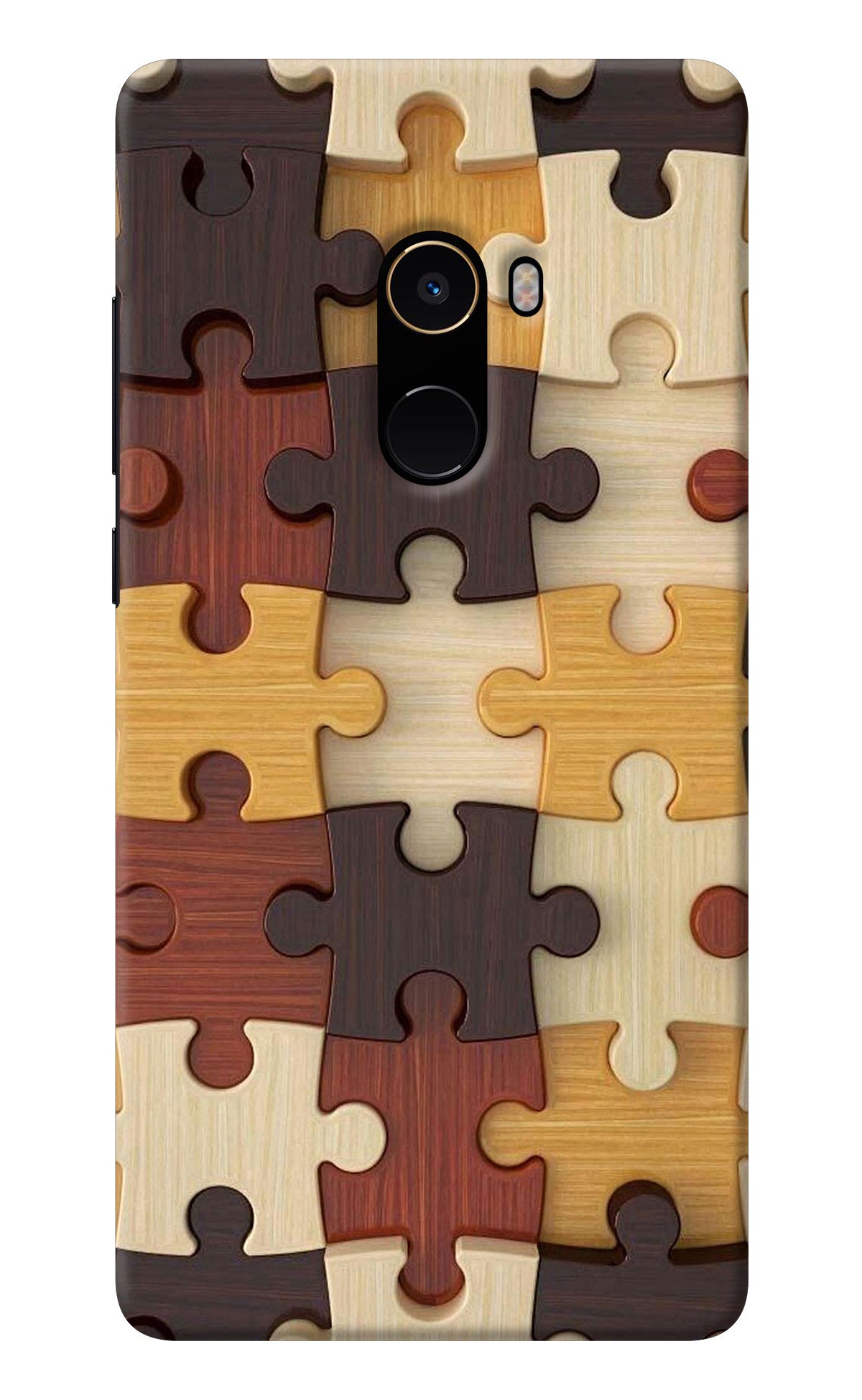 Wooden Puzzle Mi Mix 2 Back Cover