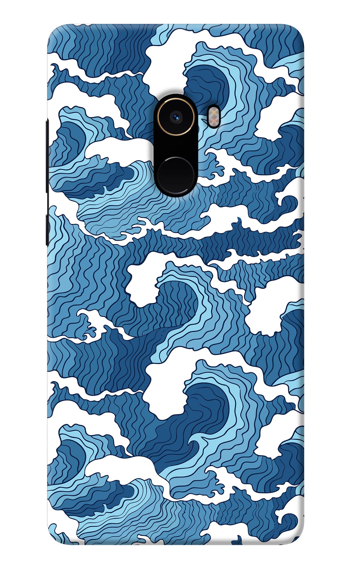 Blue Waves Mi Mix 2 Back Cover