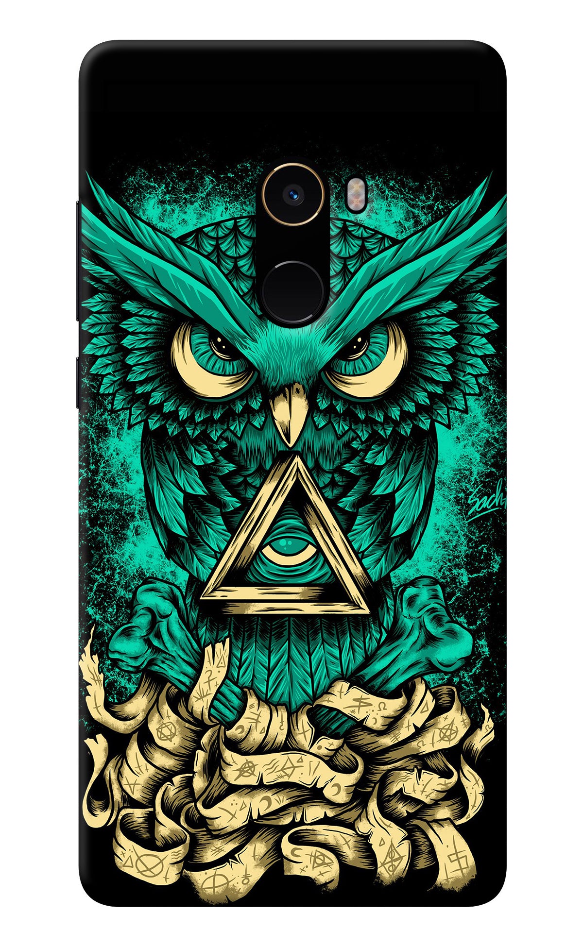 Green Owl Mi Mix 2 Back Cover