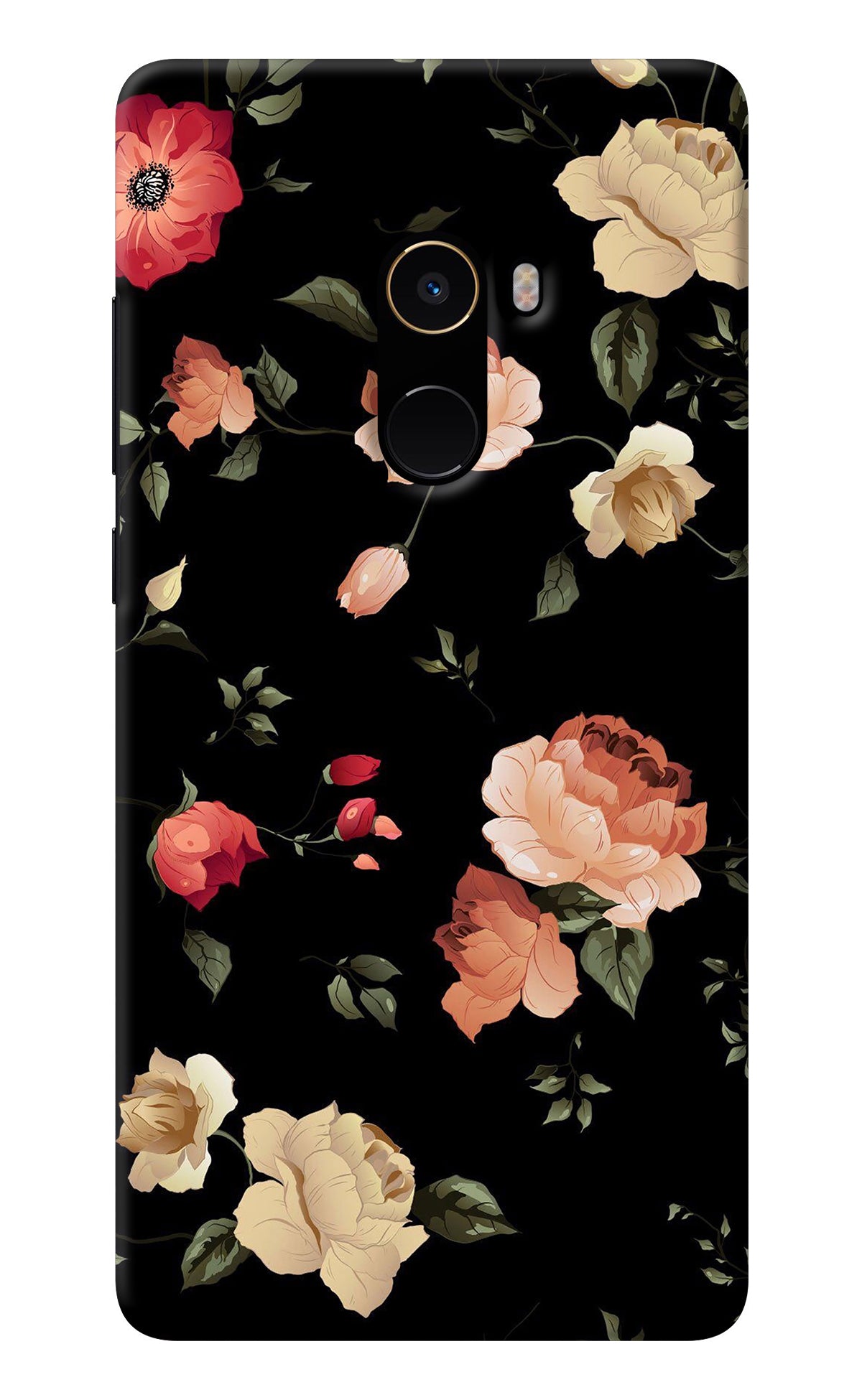 Flowers Mi Mix 2 Back Cover