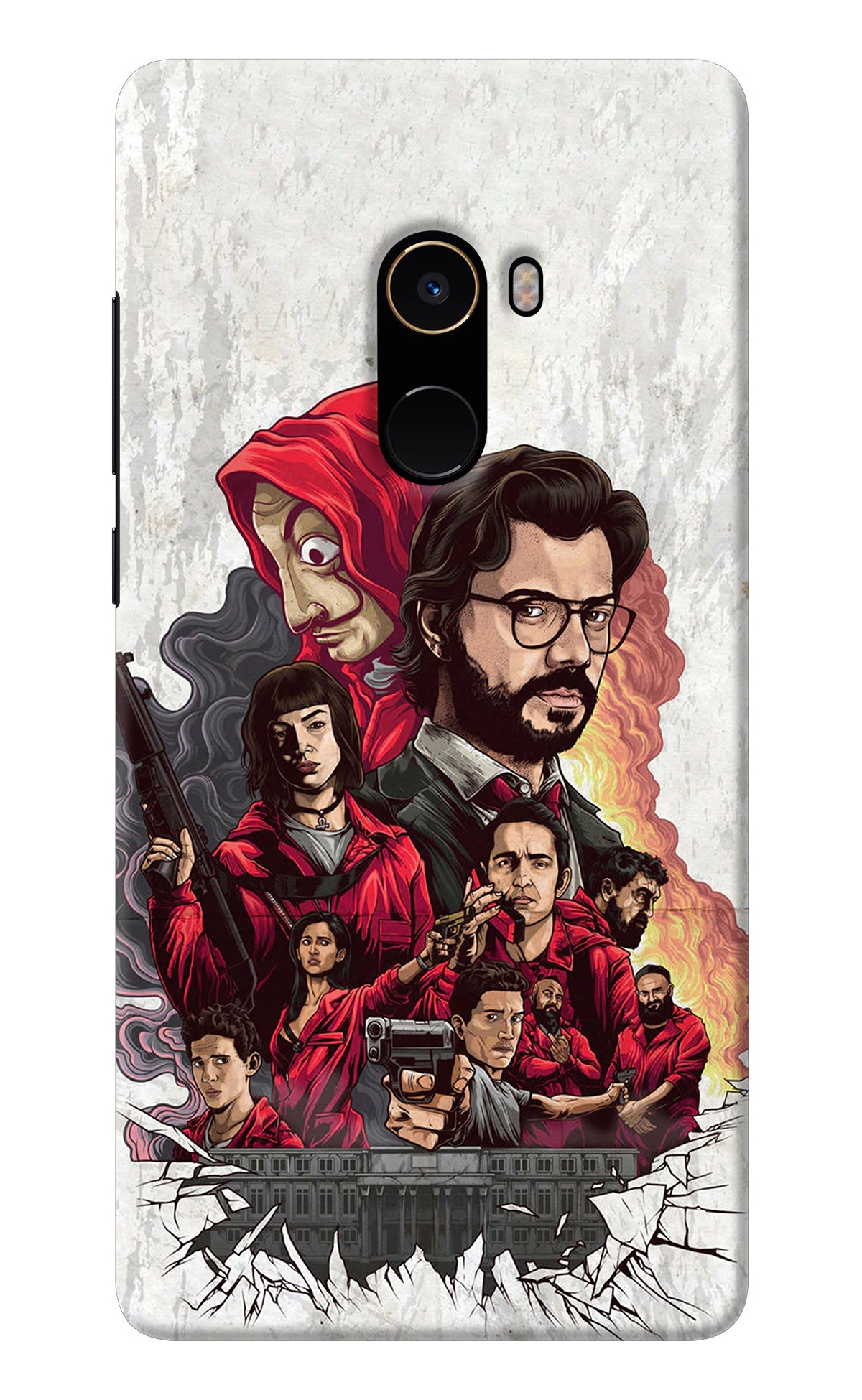 Money Heist Artwork Mi Mix 2 Back Cover