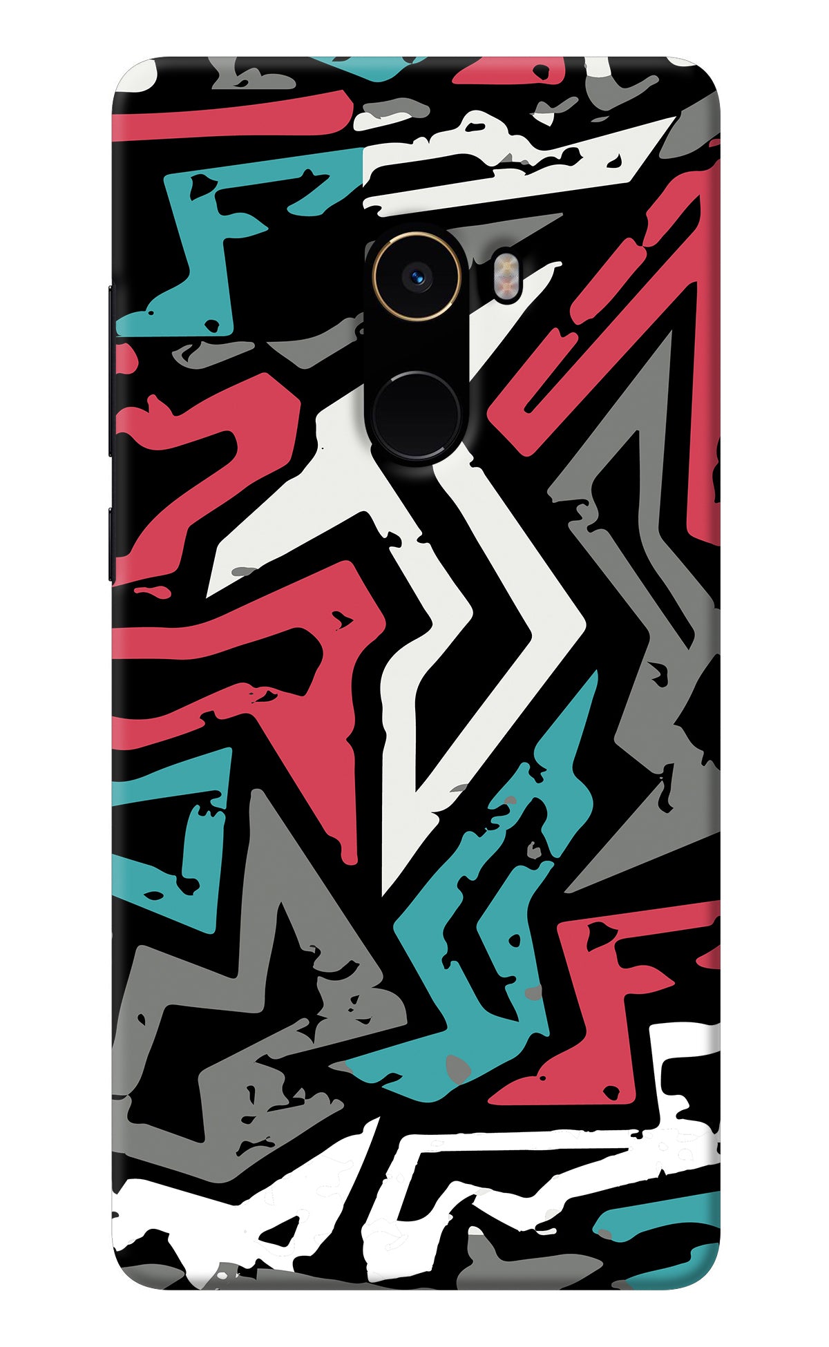 Geometric Graffiti Mi Mix 2 Back Cover