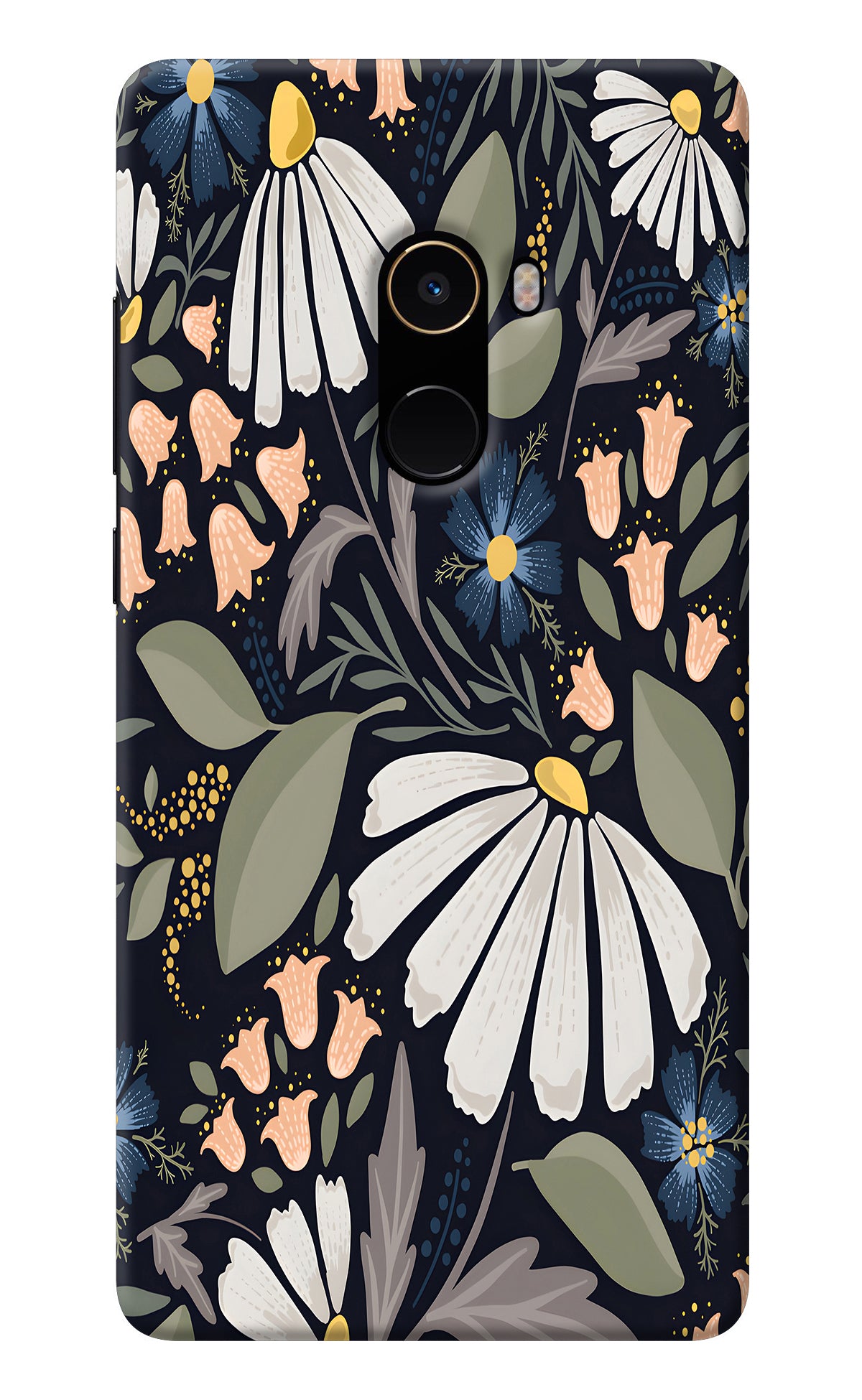 Flowers Art Mi Mix 2 Back Cover