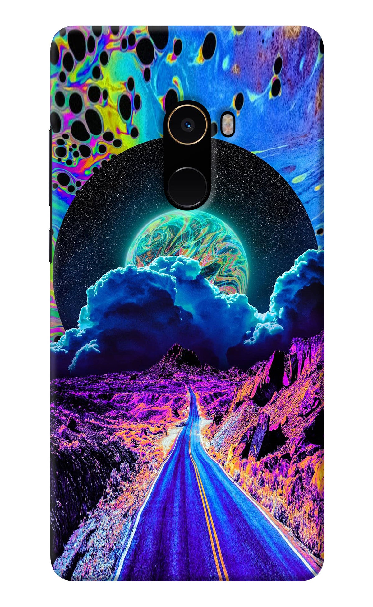 Psychedelic Painting Mi Mix 2 Back Cover