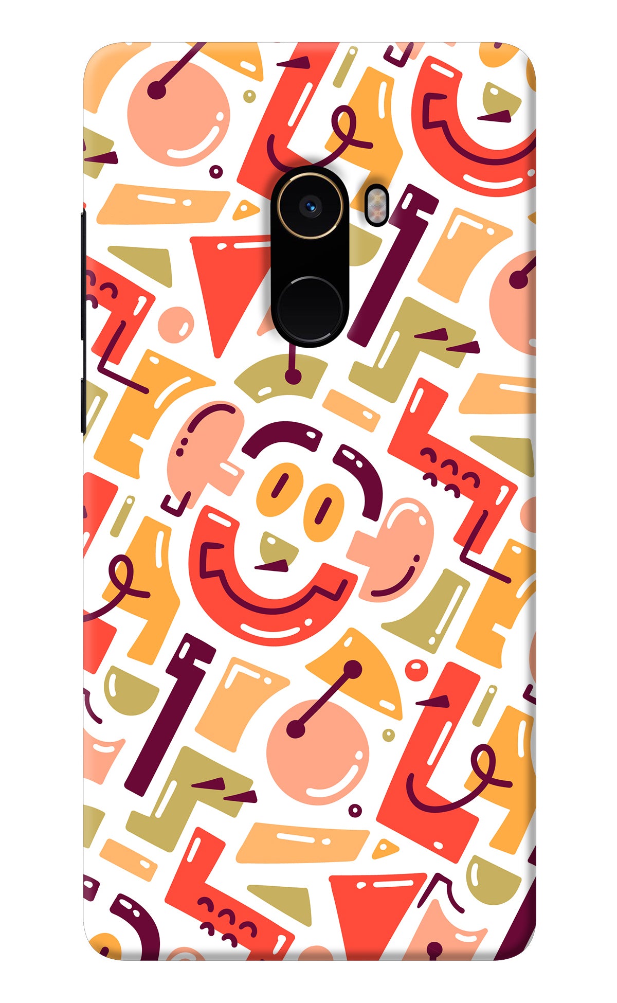 Doodle Pattern Mi Mix 2 Back Cover