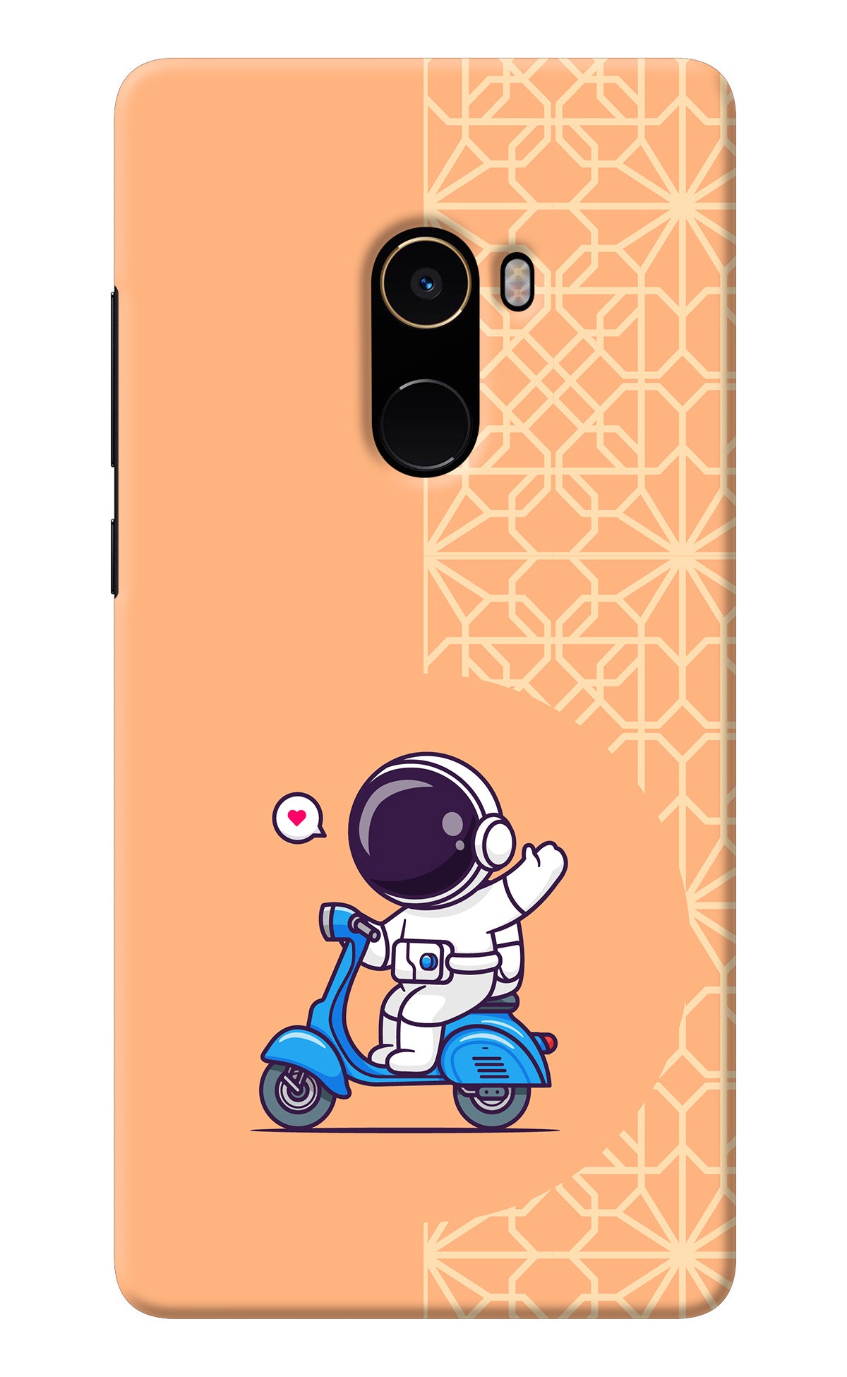 Cute Astronaut Riding Mi Mix 2 Back Cover