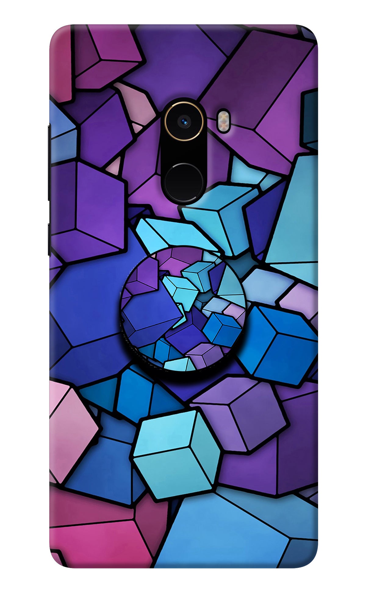 Cubic Abstract Mi Mix 2 Pop Case