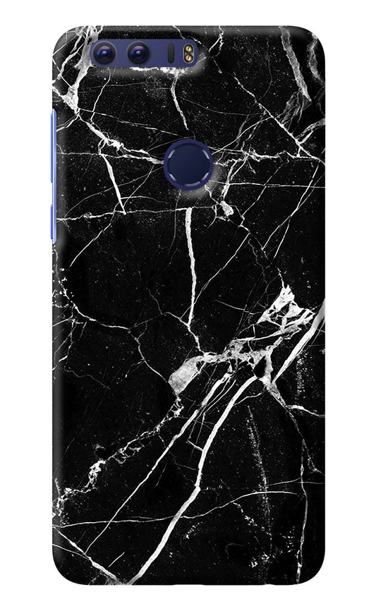 Black Marble Pattern Honor 8 Back Cover