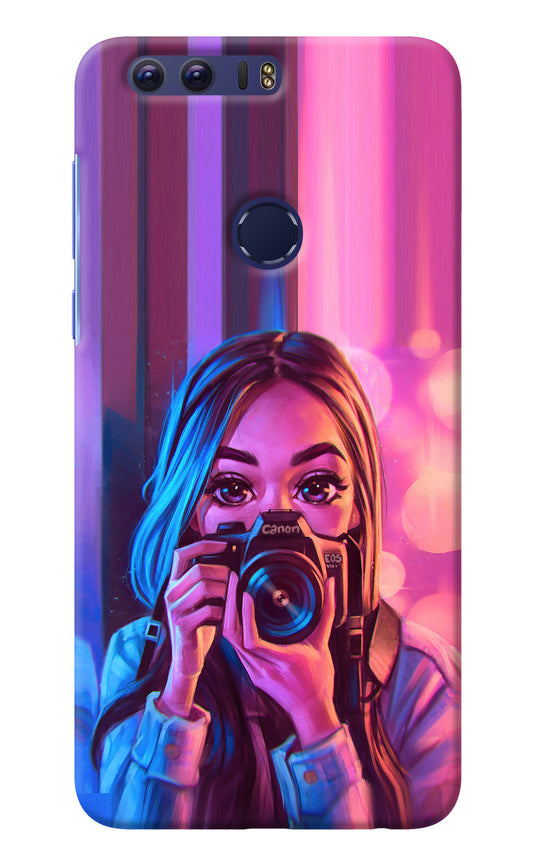 Girl Photographer Honor 8 Back Cover