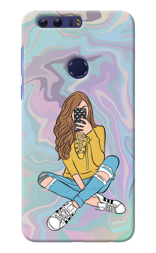 Selfie Girl Honor 8 Back Cover