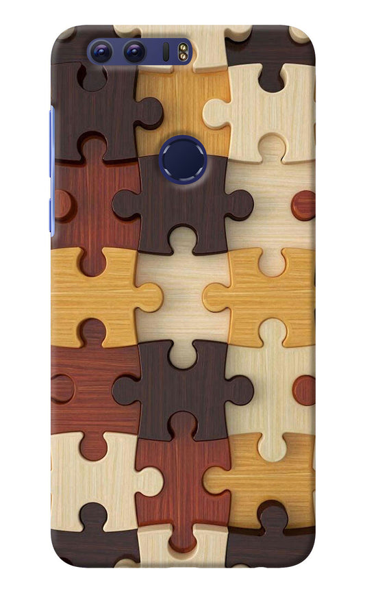 Wooden Puzzle Honor 8 Back Cover