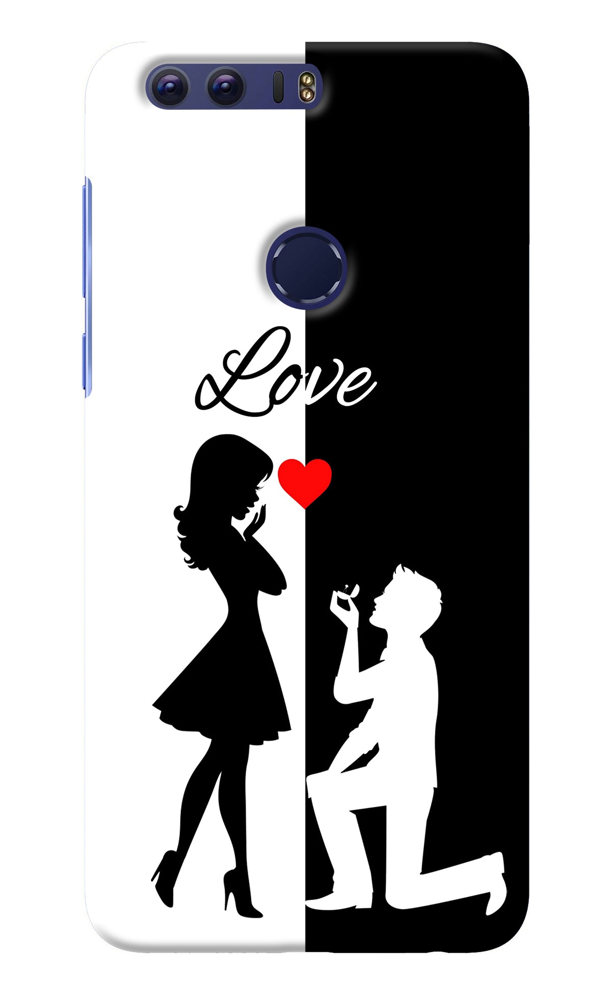 Love Propose Black And White Honor 8 Back Cover