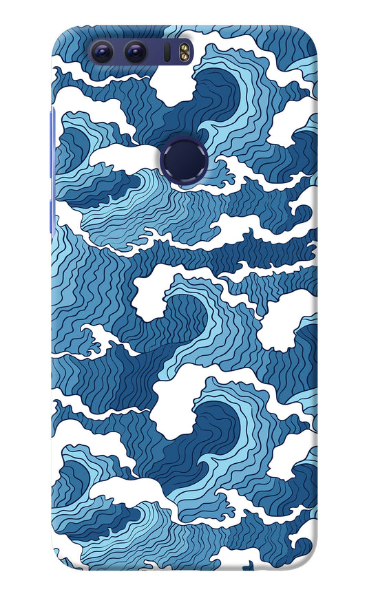 Blue Waves Honor 8 Back Cover