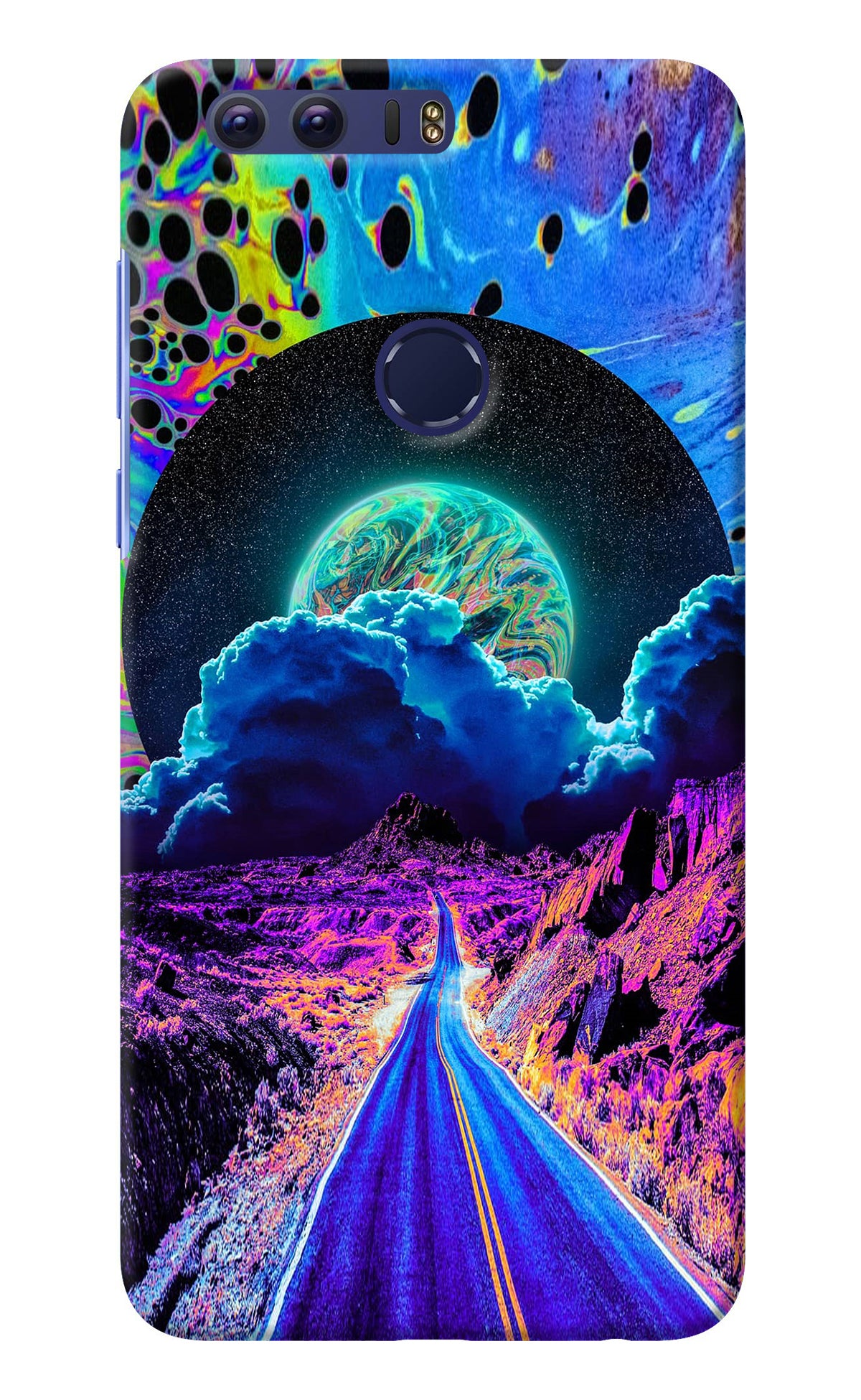 Psychedelic Painting Honor 8 Back Cover