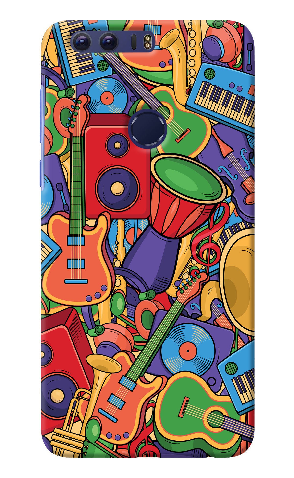 Music Instrument Doodle Honor 8 Back Cover