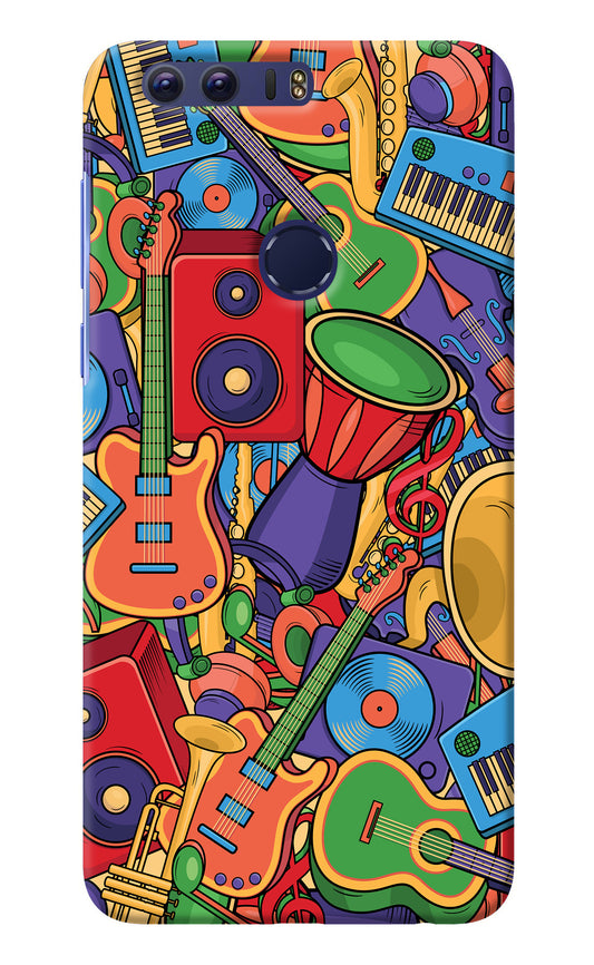 Music Instrument Doodle Honor 8 Back Cover