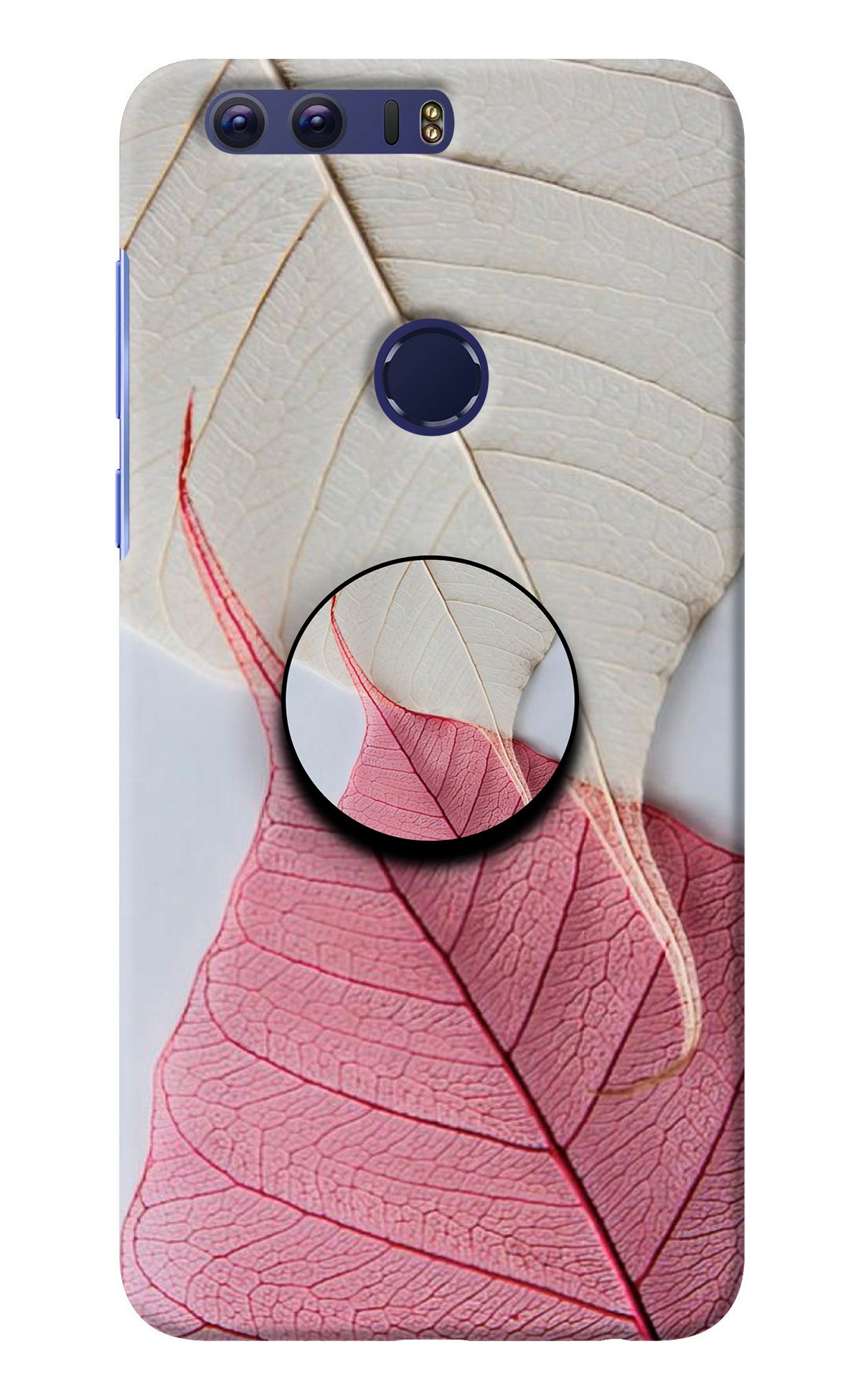 White Pink Leaf Honor 8 Pop Case