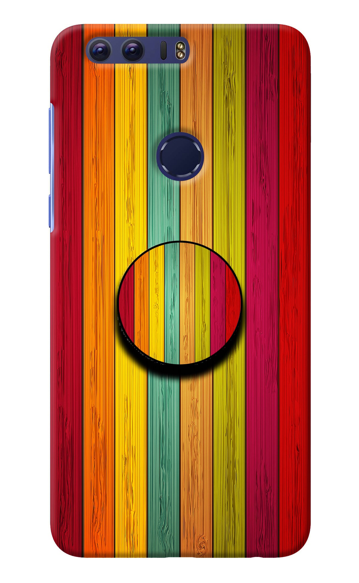 Multicolor Wooden Honor 8 Pop Case