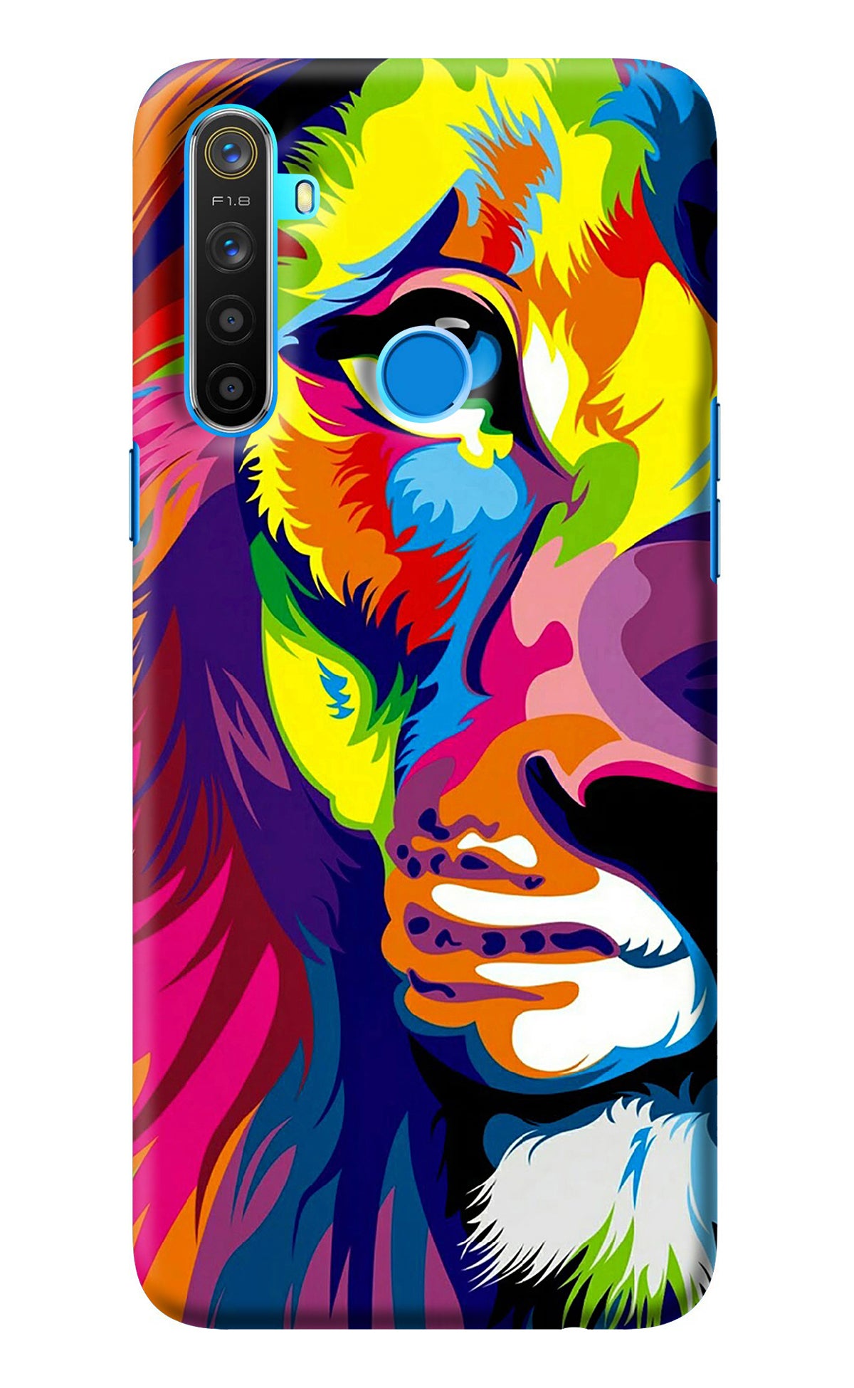 Lion Half Face Realme 5/5i/5s Back Cover