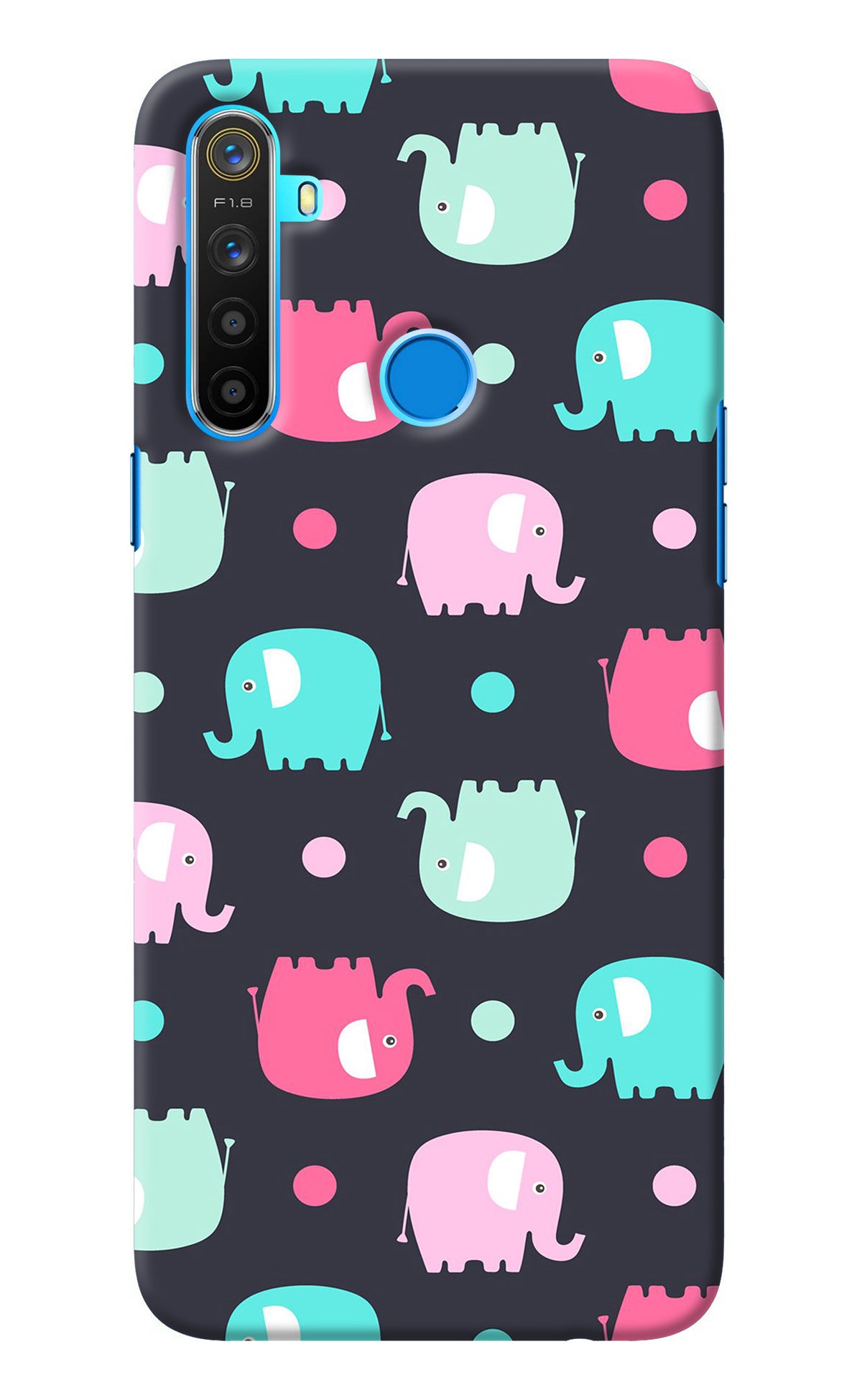 Elephants Realme 5/5i/5s Back Cover