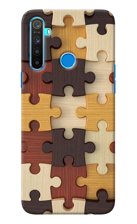 Wooden Puzzle Realme 5/5i/5s Back Cover