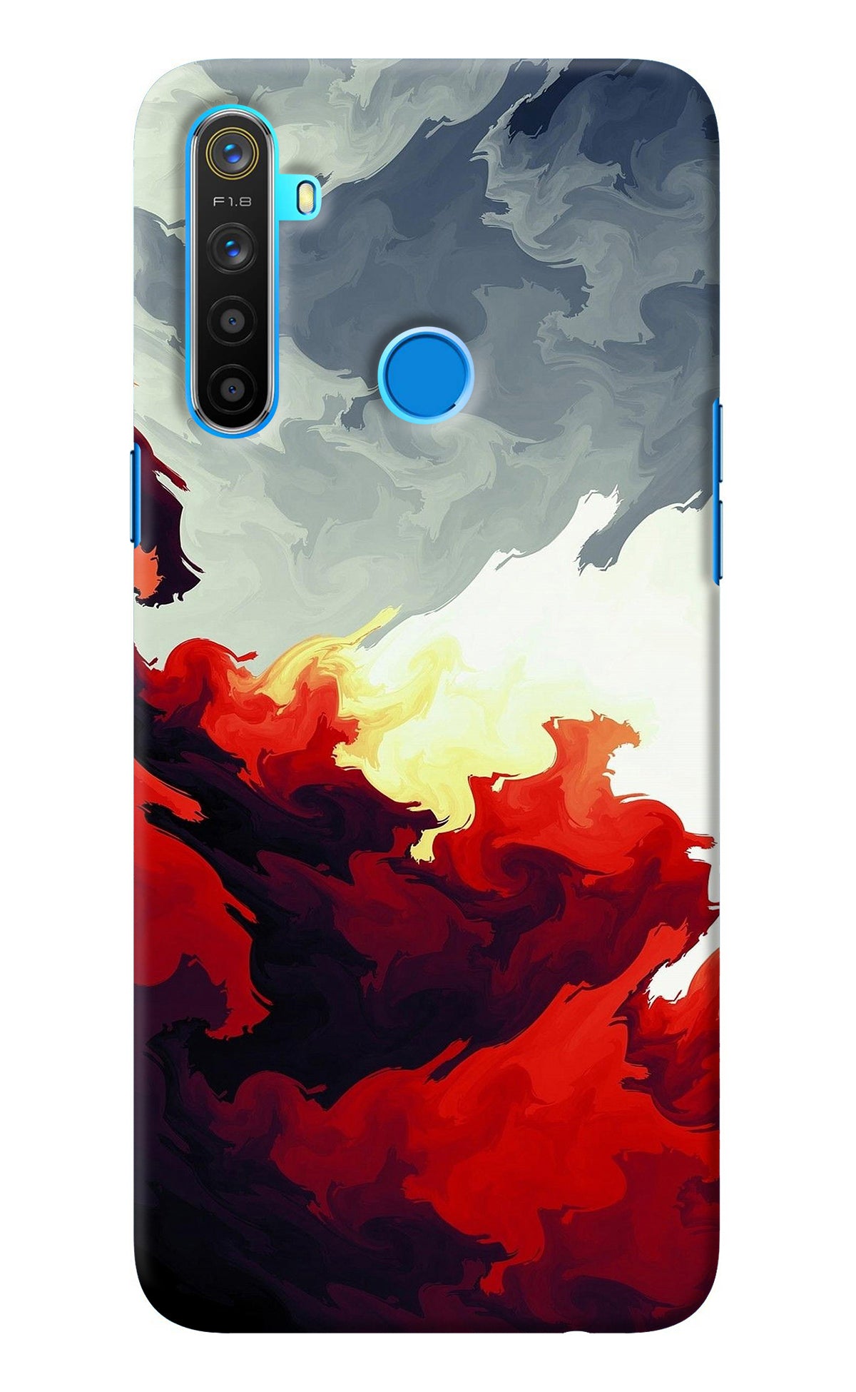 Fire Cloud Realme 5/5i/5s Back Cover