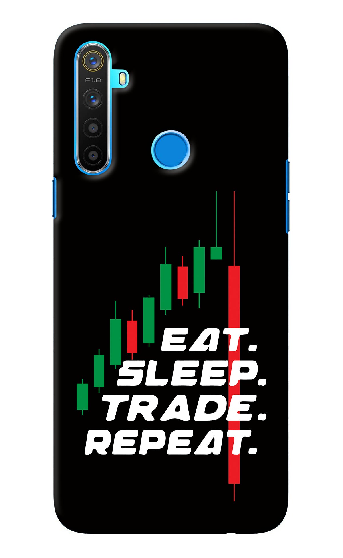 Eat Sleep Trade Repeat Realme 5/5i/5s Back Cover
