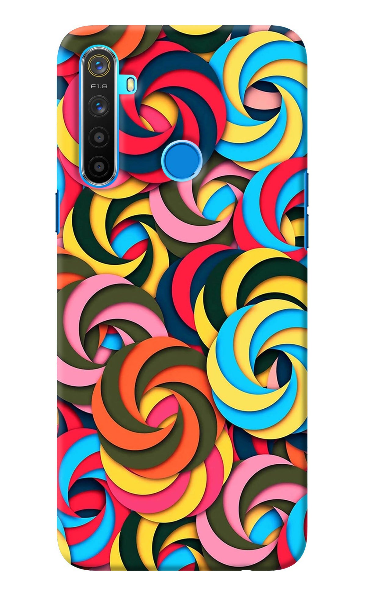 Spiral Pattern Realme 5/5i/5s Back Cover