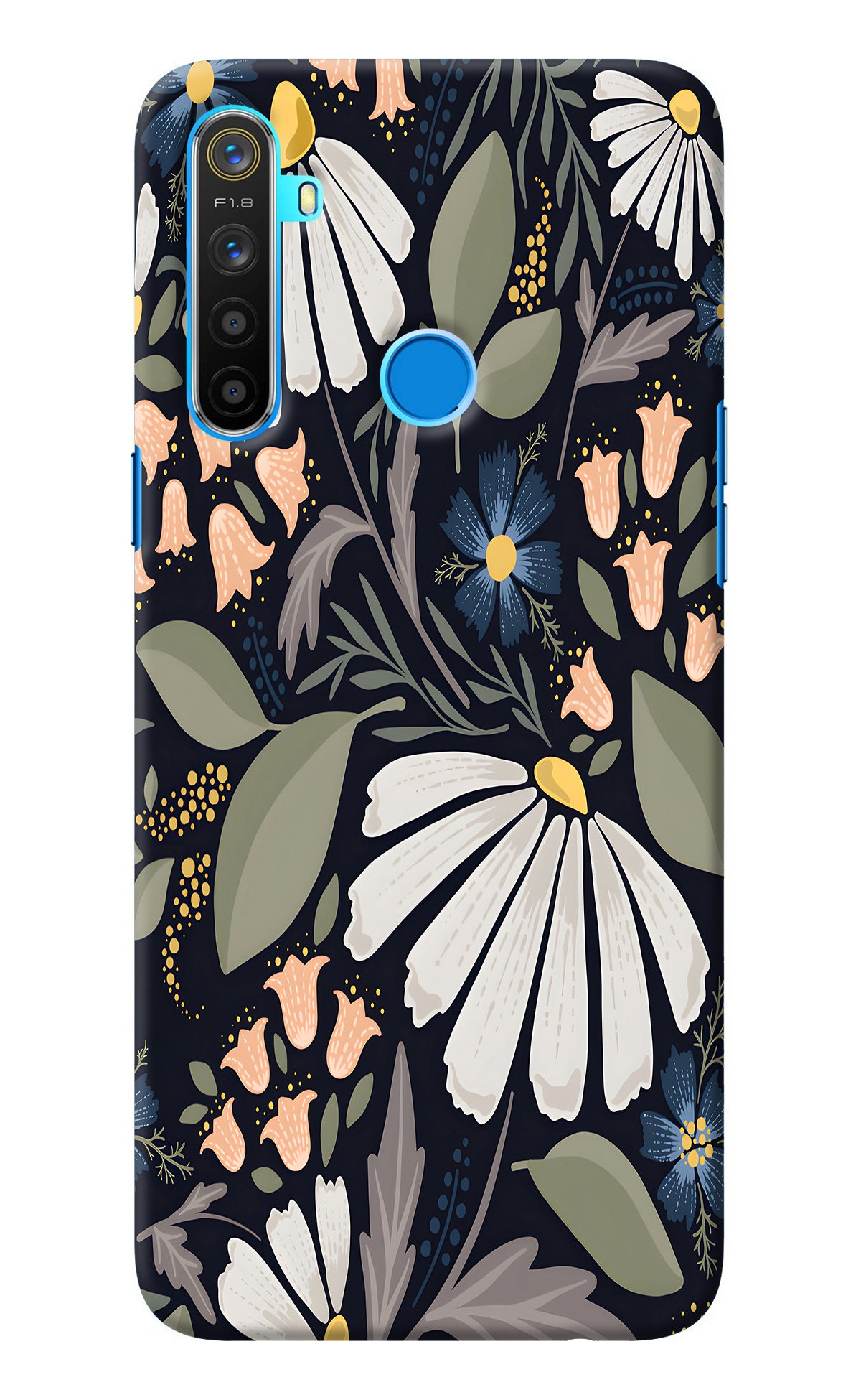 Flowers Art Realme 5/5i/5s Back Cover