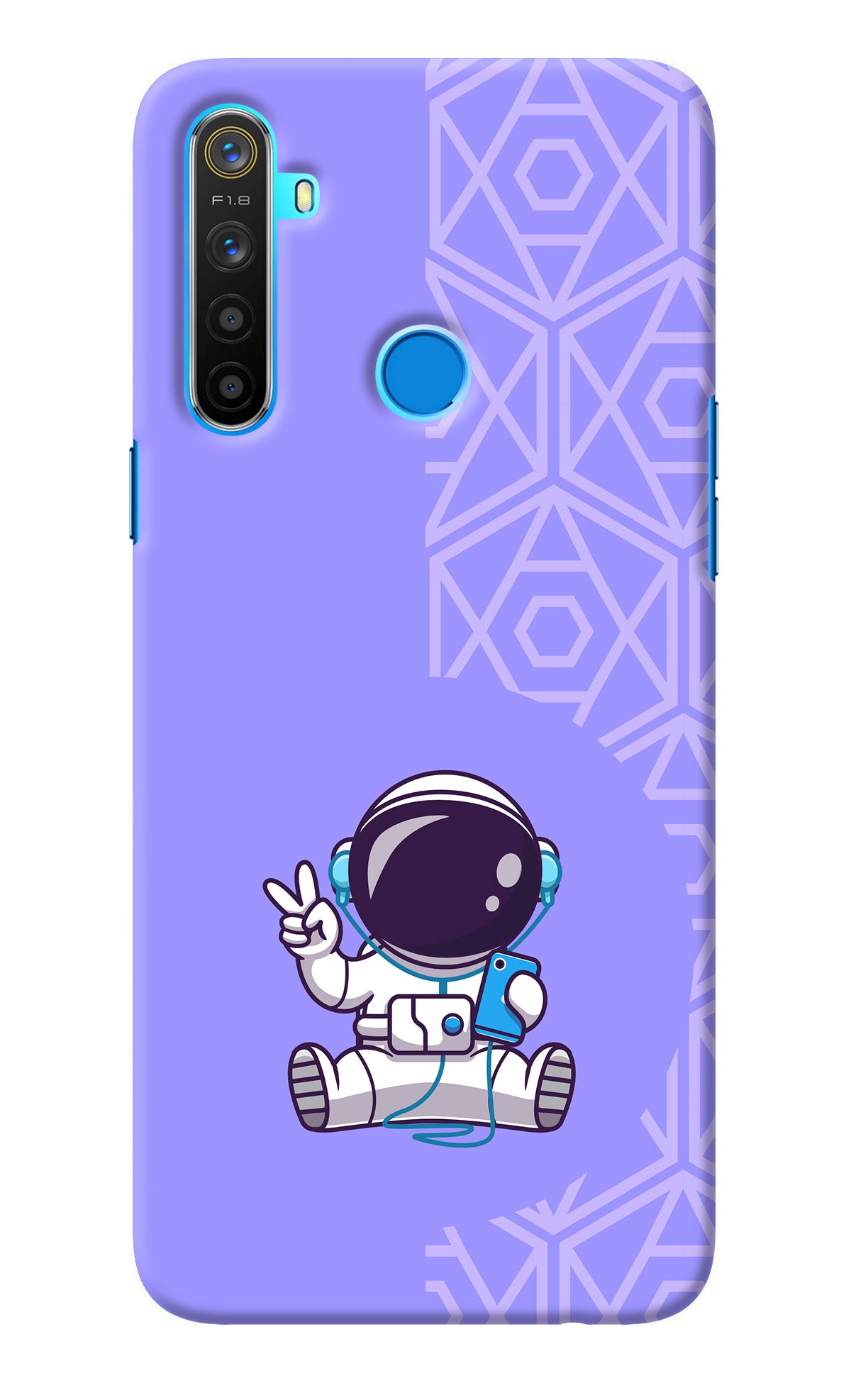 Cute Astronaut Chilling Realme 5/5i/5s Back Cover