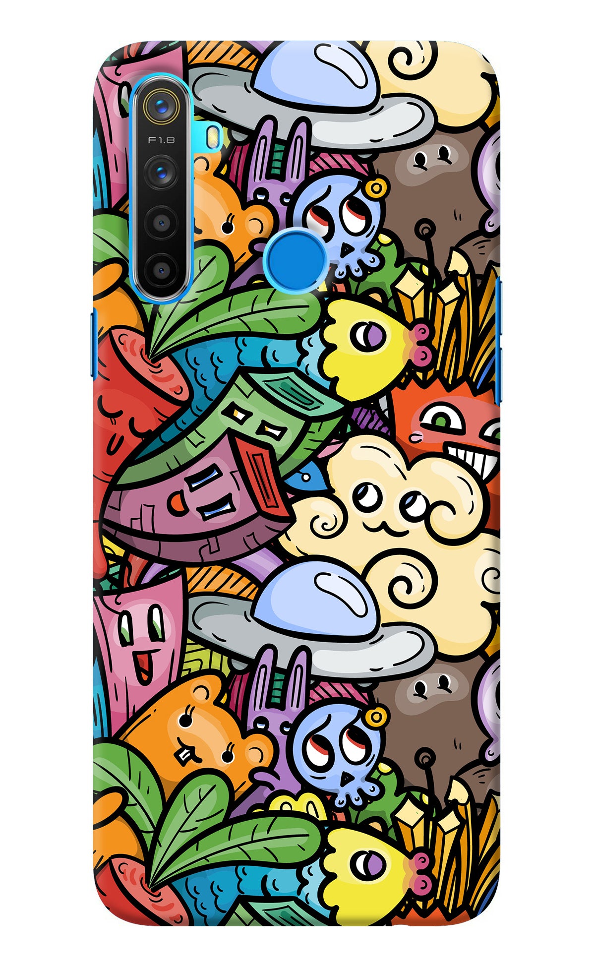 Veggie Doodle Realme 5/5i/5s Back Cover