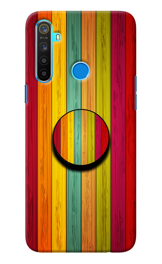 Multicolor Wooden Realme 5/5i/5s Pop Case